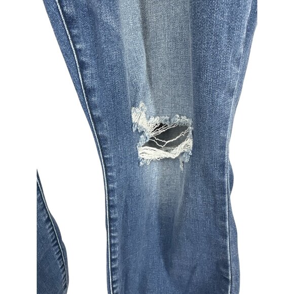 Judy Blue Distressed Cropped Skinny Jeans W/ Frayed Hem & Ripped Details Sz 22W - Picture 5 of 15